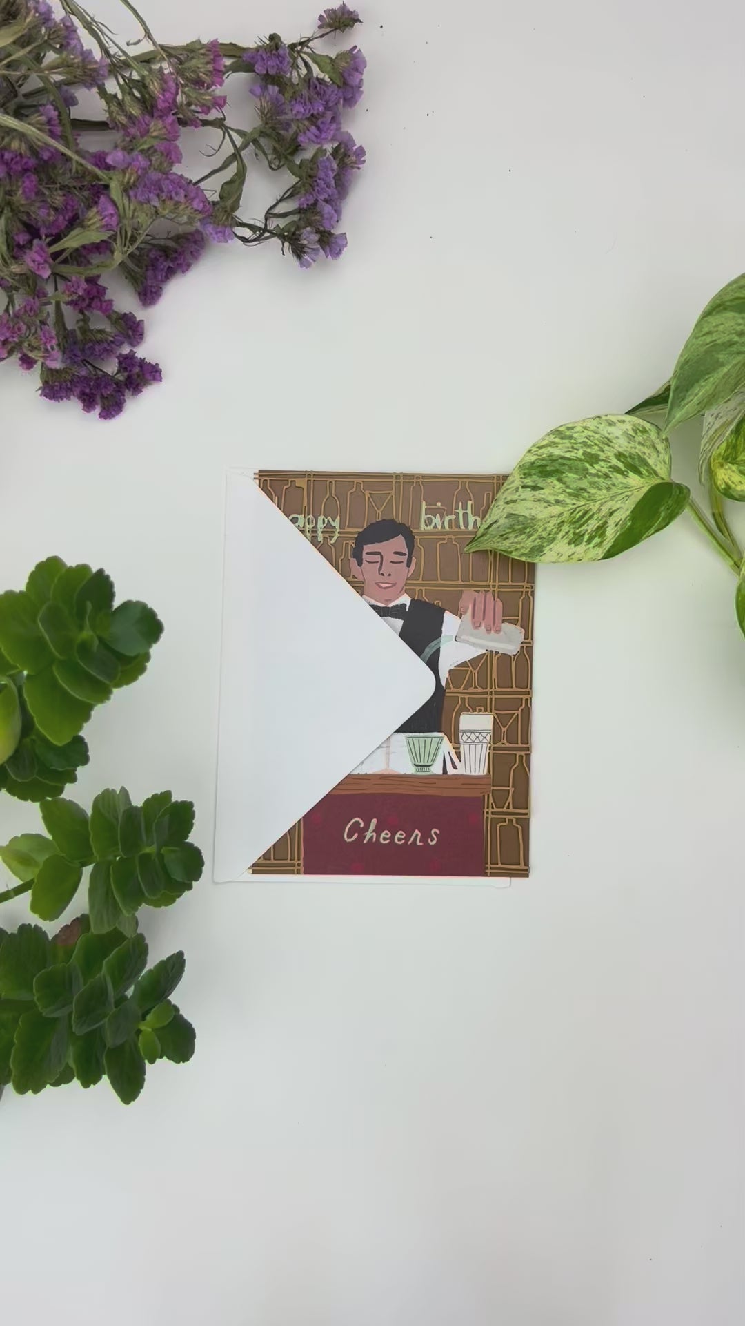 Mixologist Laser-Cut Birthday Card