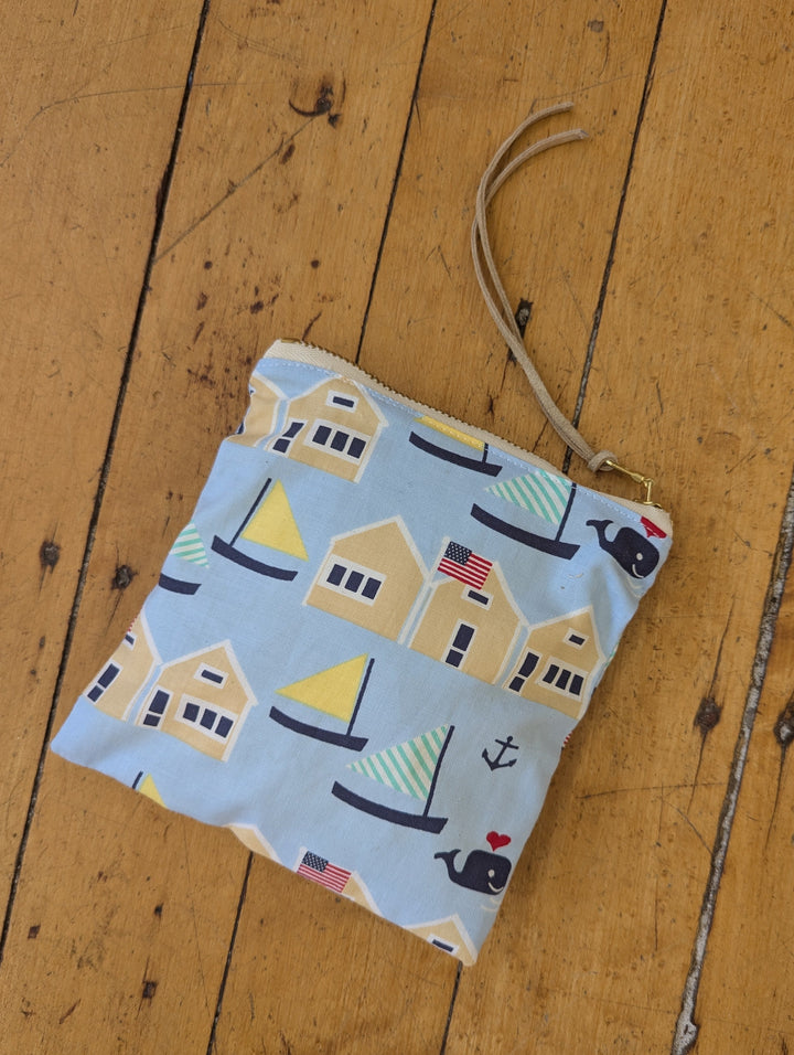 Summer Shore Square Zip Pouch