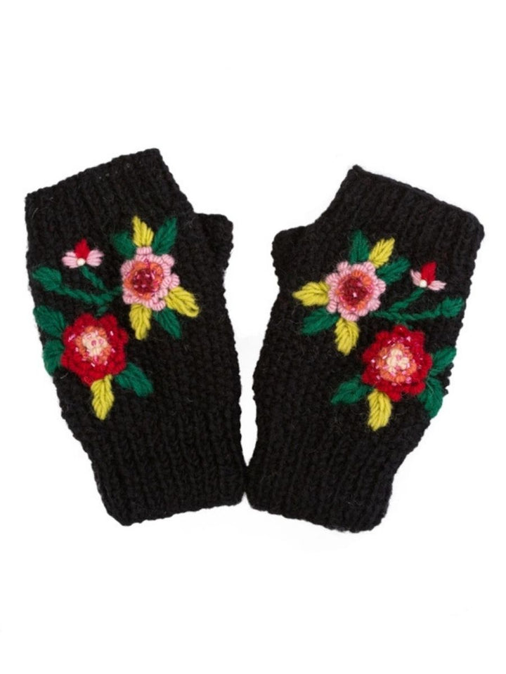 Rhododendron Merino Handknit Wool Handwarmers