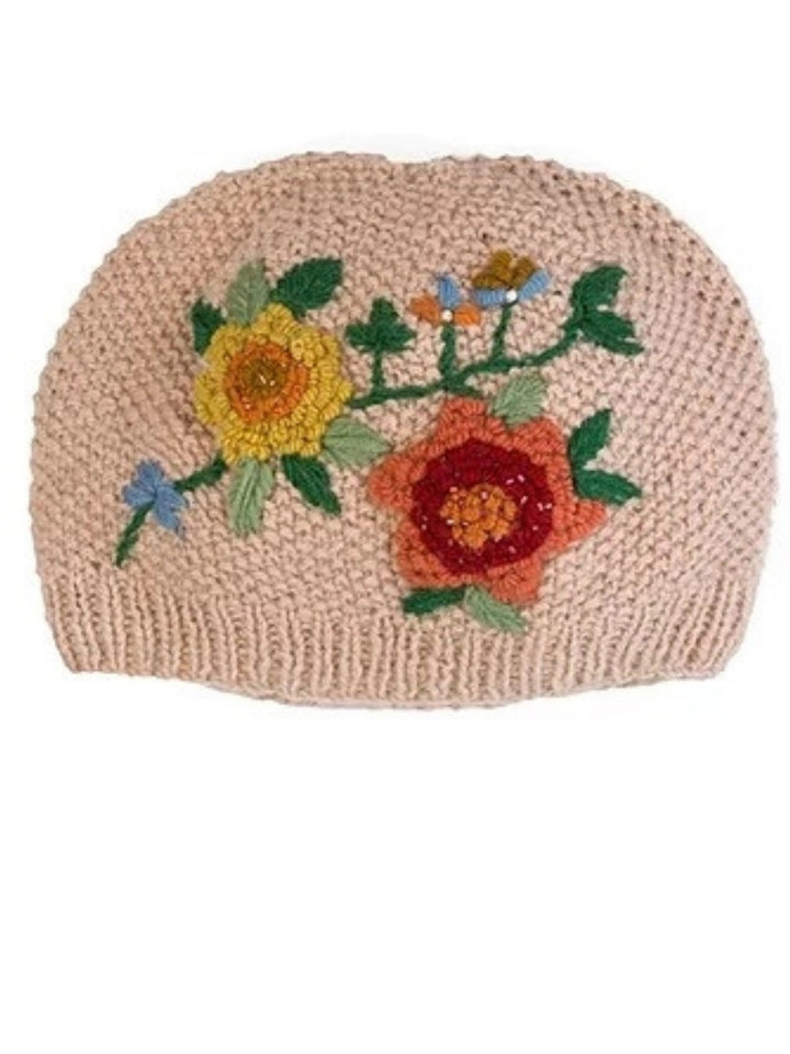 Rhododendron Handknit Merino Wool Hat