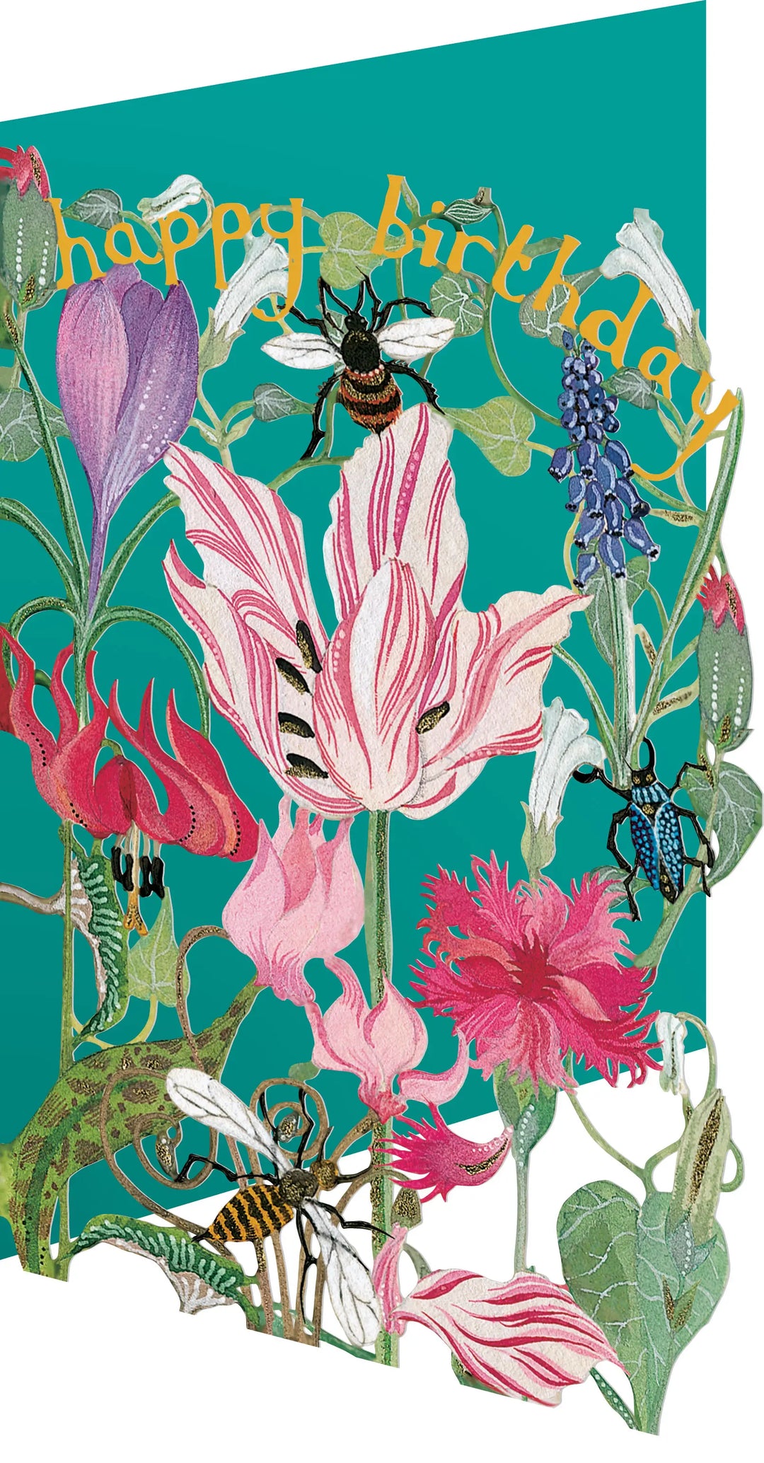 Flowers in Nature Lasercut Birthday Card