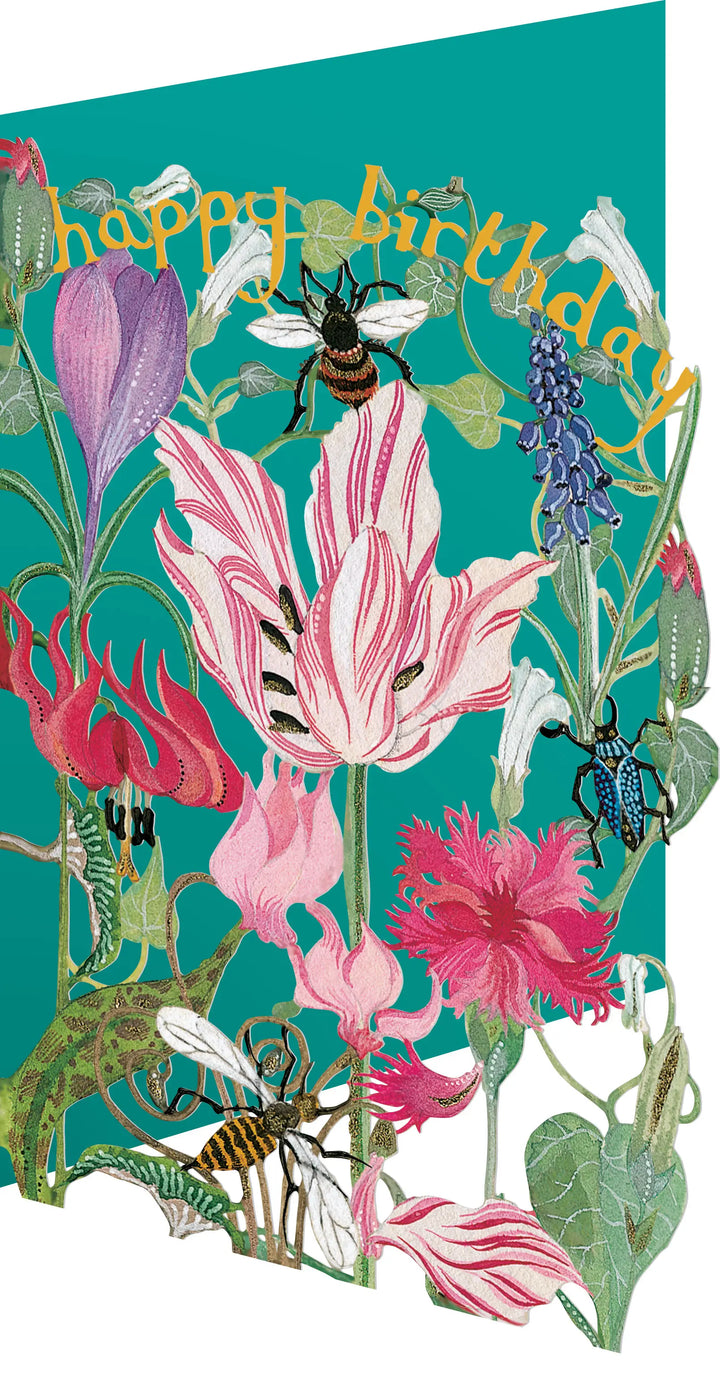 Flowers in Nature Lasercut Birthday Card