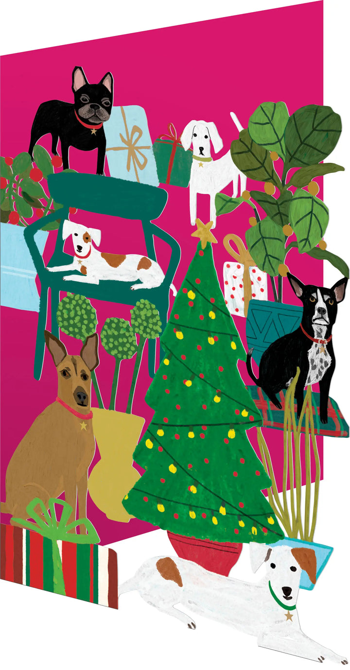 Shaggy Dogs Laser-cut Christmas Card