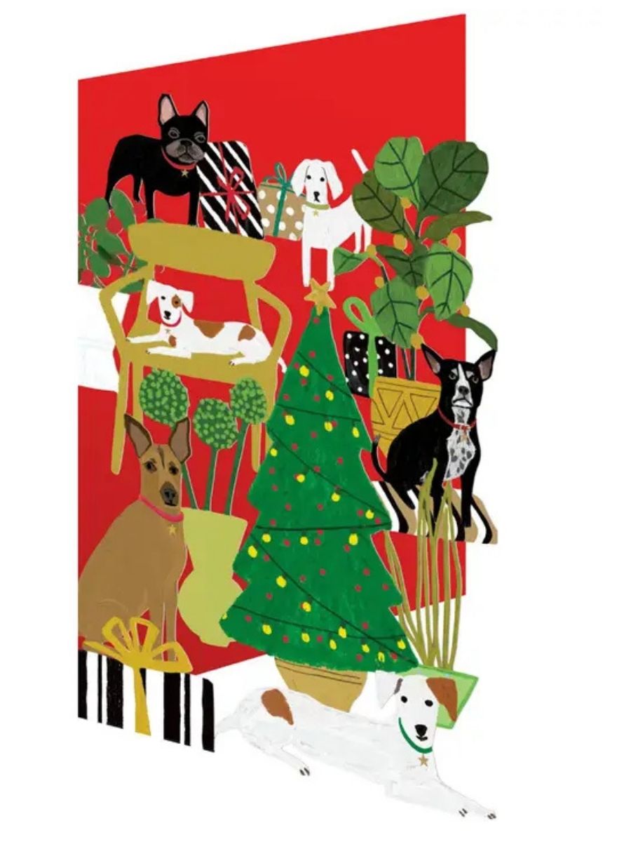 Shaggy Dogs Laser-cut Christmas Card