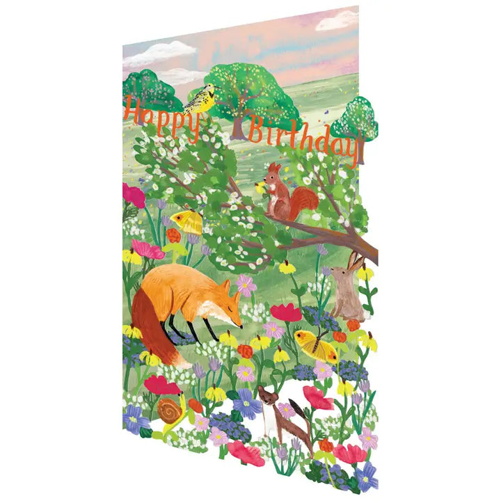 Enchanting Meadow Laser-cut Birthday Card