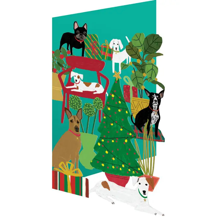 Shaggy Dogs Laser-cut Christmas Card