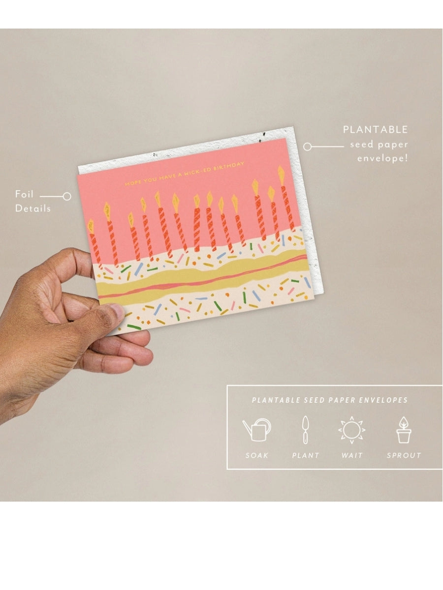 Candle Wishes- Seeded Birthday Card