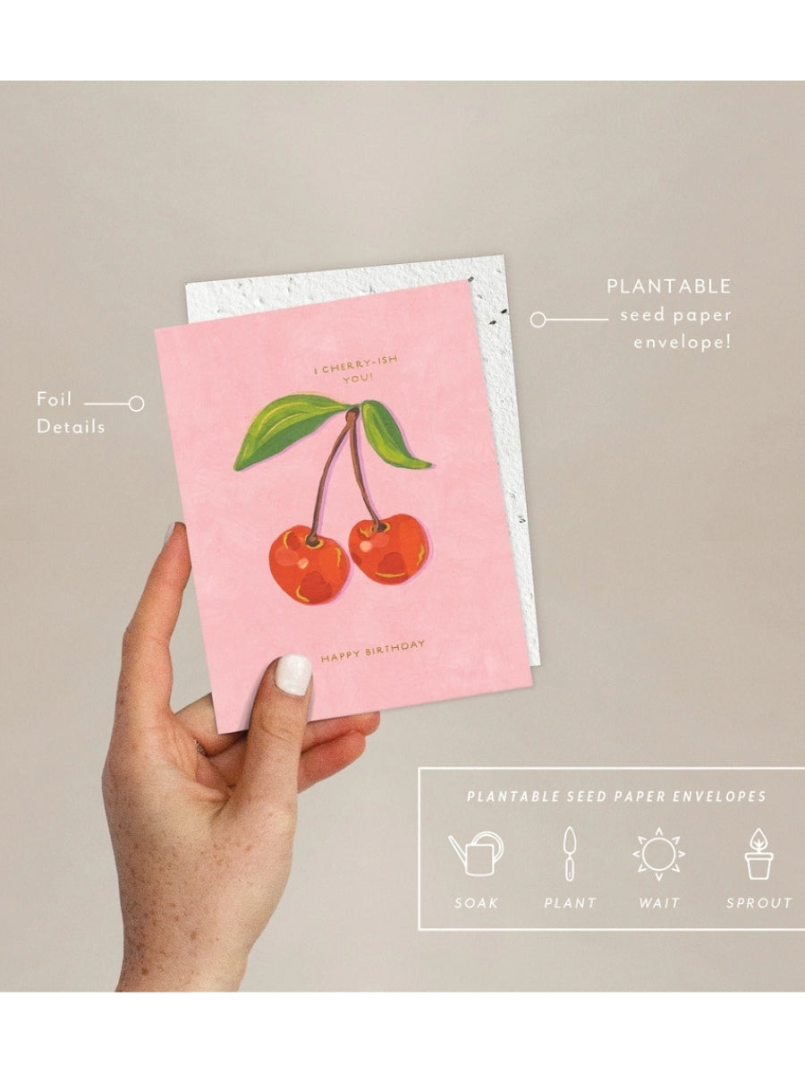 Sweetest Cherries - Seeded Birthday Card