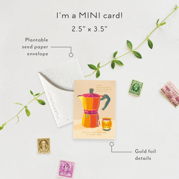 Mini Espresso - Seeded Anniversary Card