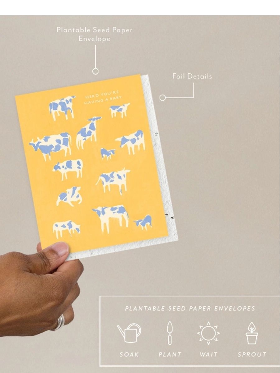 Welcome to the Herd - Seeded Baby Card