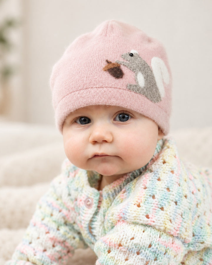 Squirrel Cashmere Hat - Baby