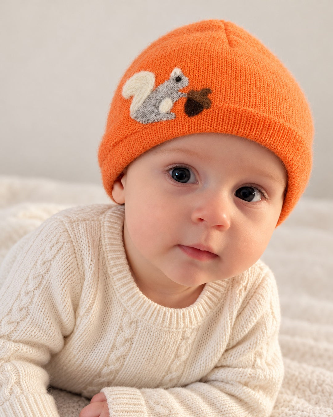Squirrel Cashmere Hat - Baby