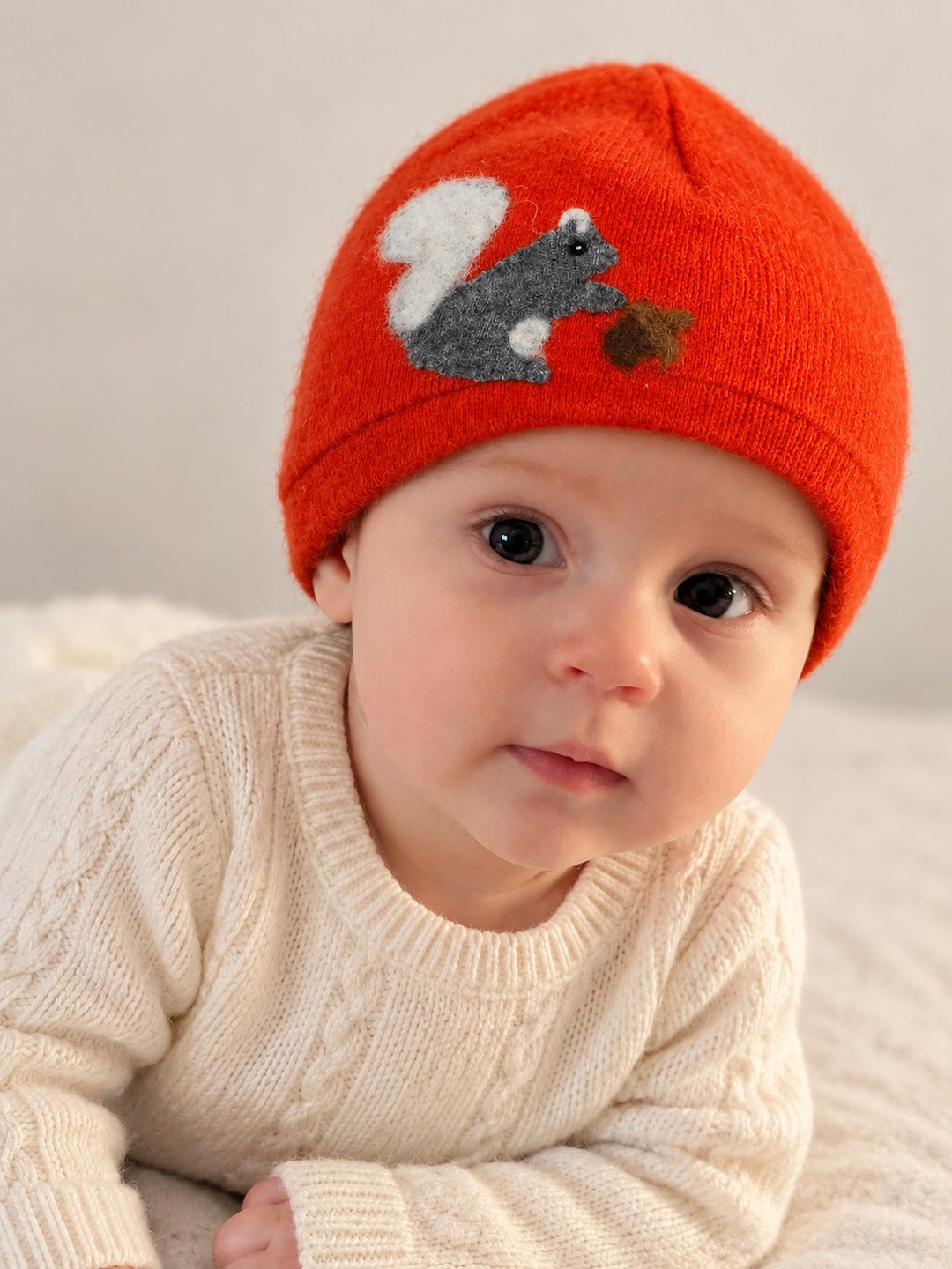 Squirrel Cashmere Hat - Baby