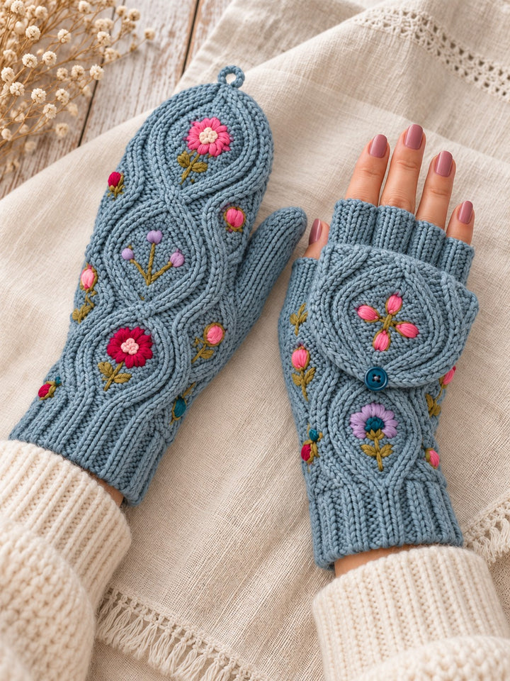 Tilly Convertible Mittens French Knot