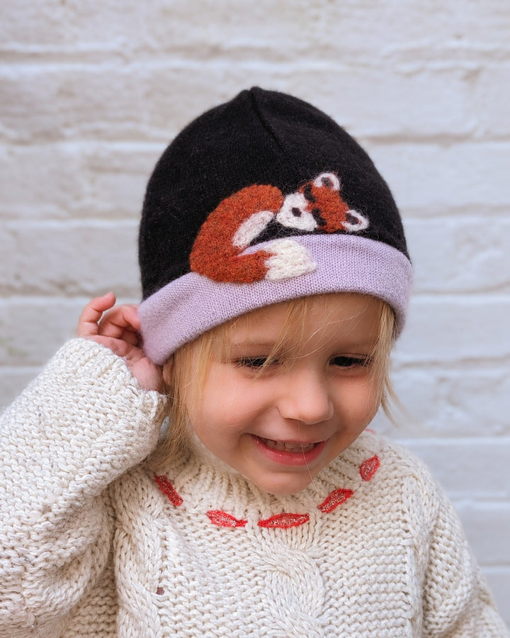 Sleeping Fox Cashmere Hat - Toddler