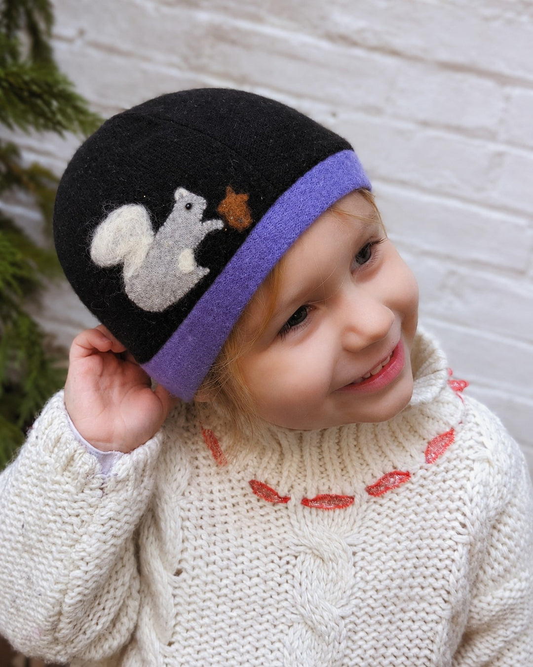 Squirrel Cashmere Hat - Toddler