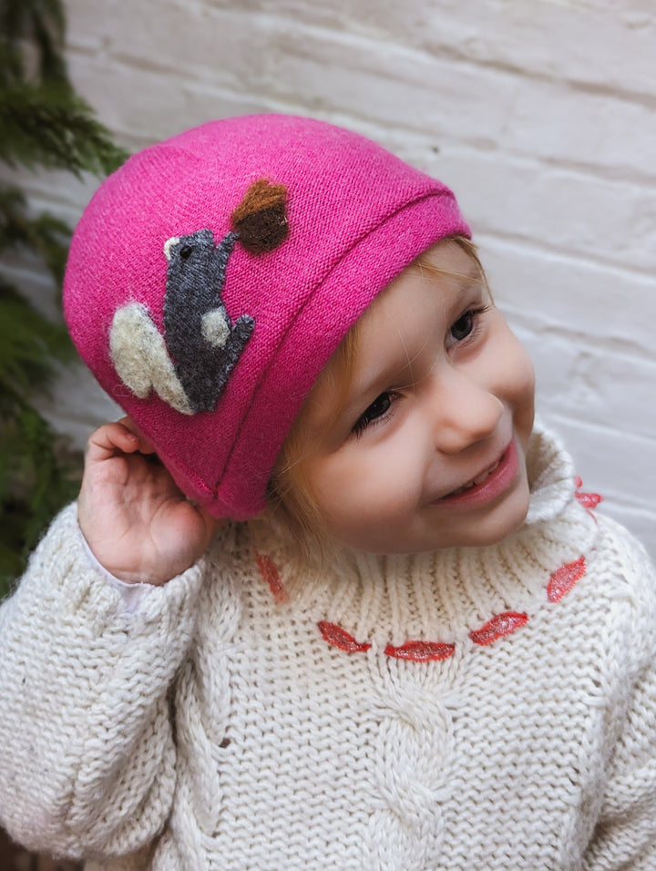 Squirrel Cashmere Hat - Toddler