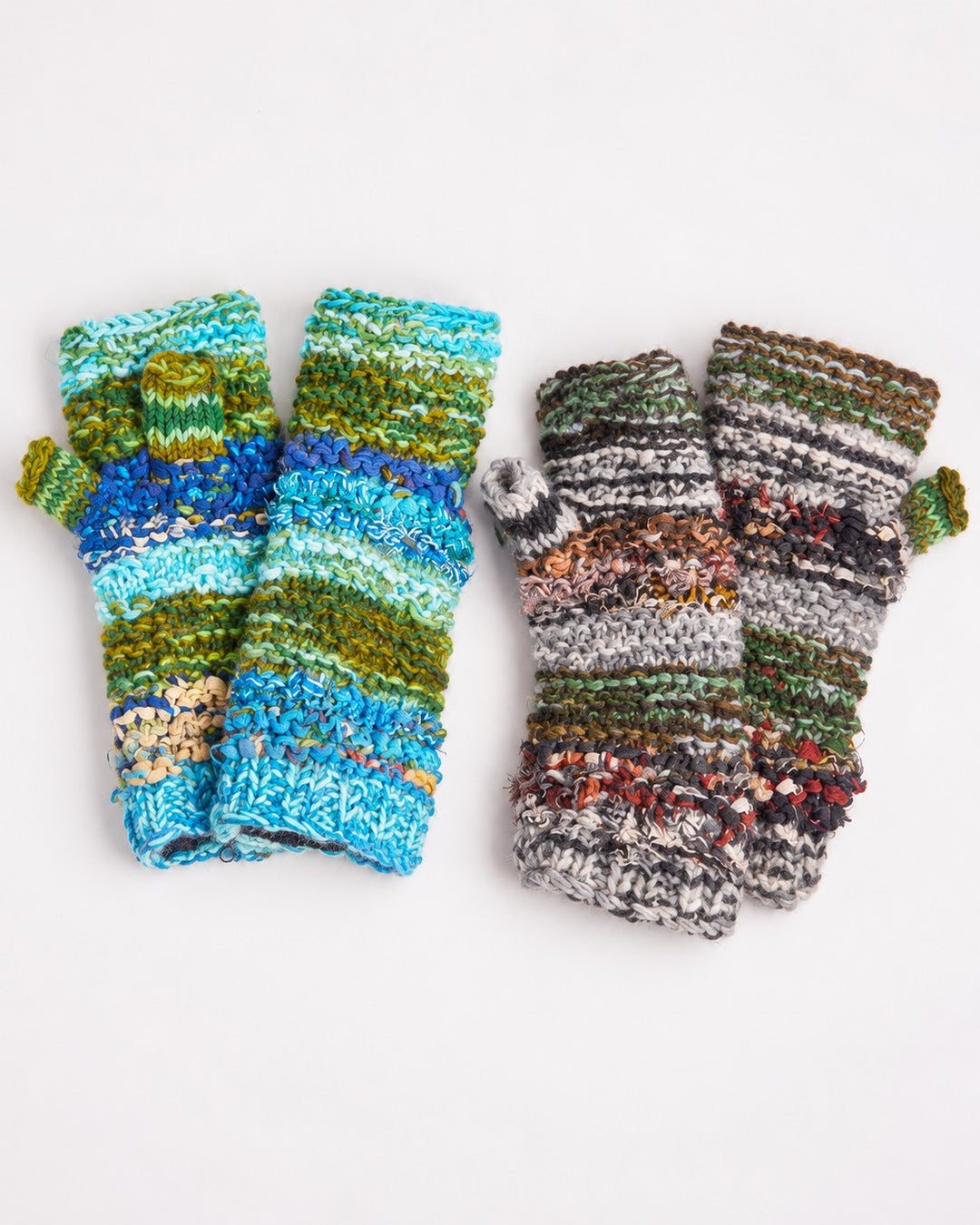 Joni Handknit Recycled Silk &amp; Wool Handwarmers