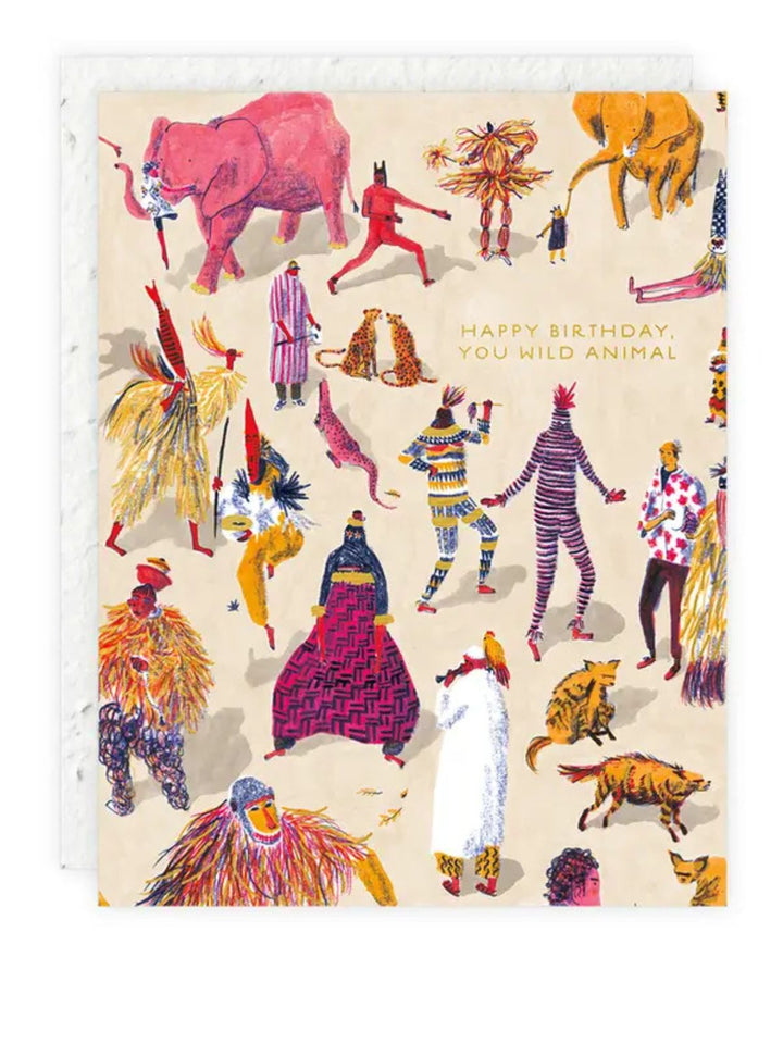 Wild Animal - Seeded Birthday Card