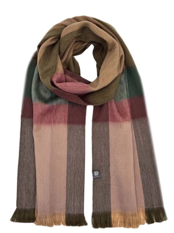 Brushed Alpaca Plaid Scarf