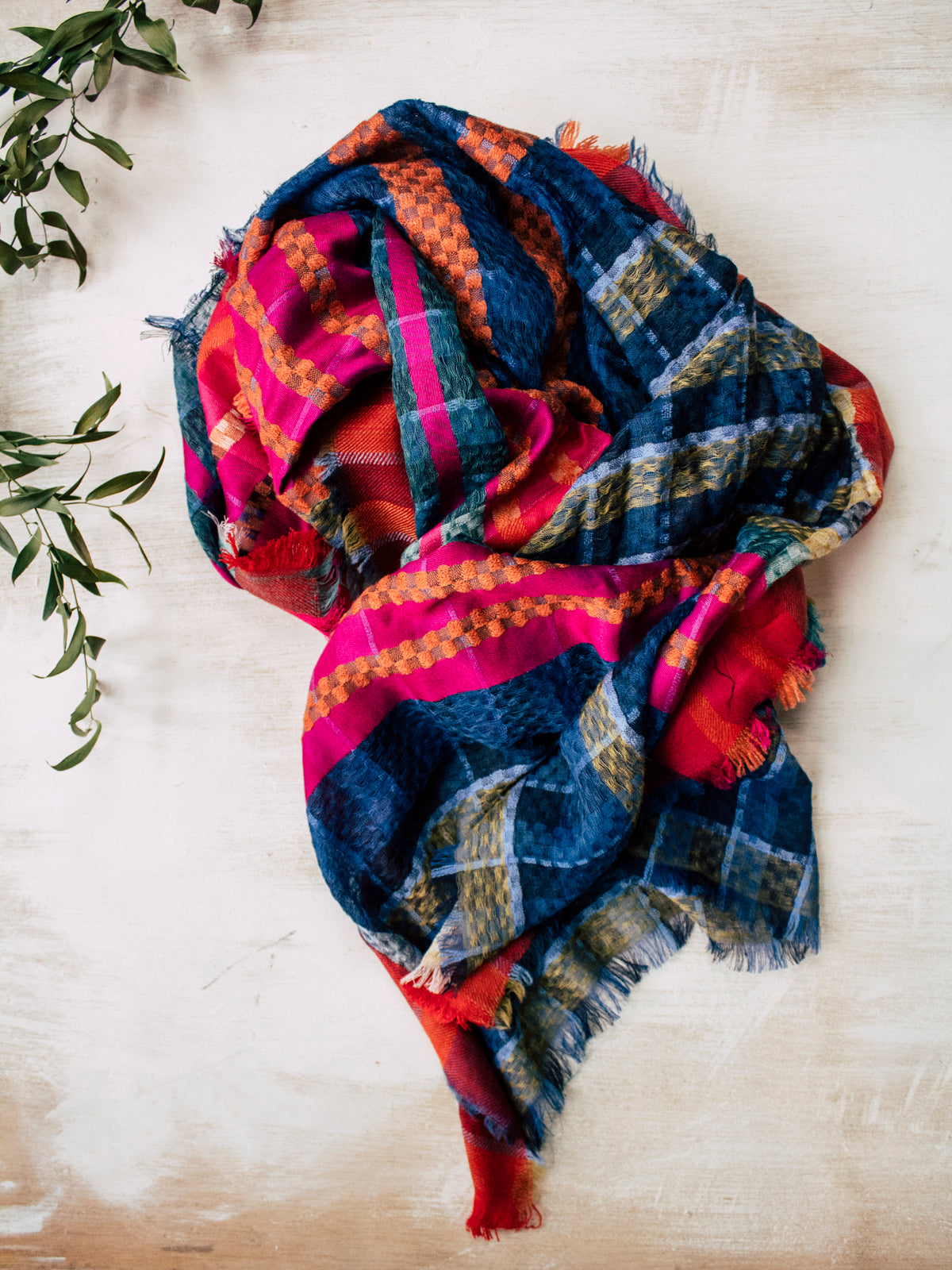 Hand Woven Winter Brights Scarf