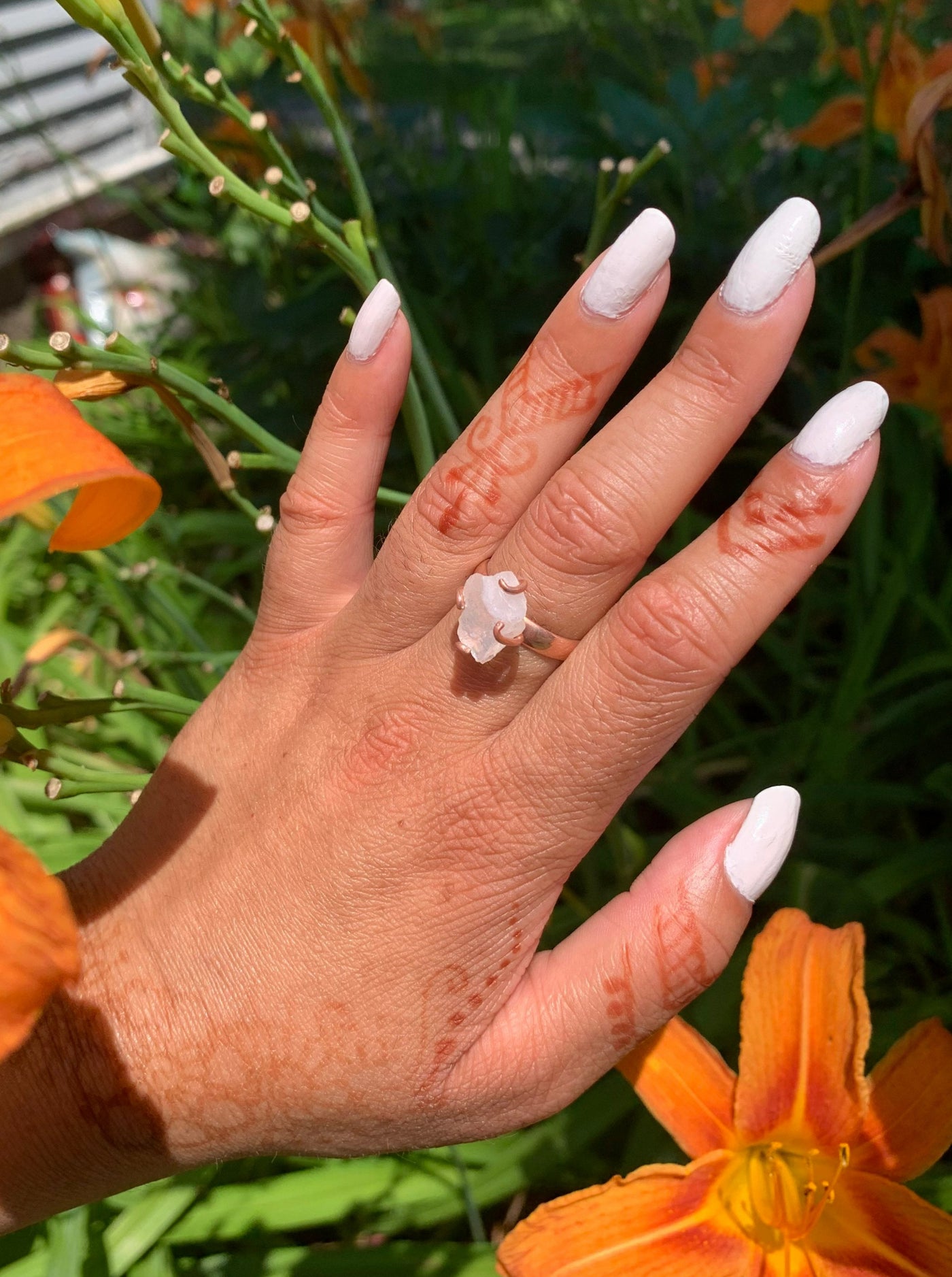 Raw Moonstone Prong Ring - FINAL SALE