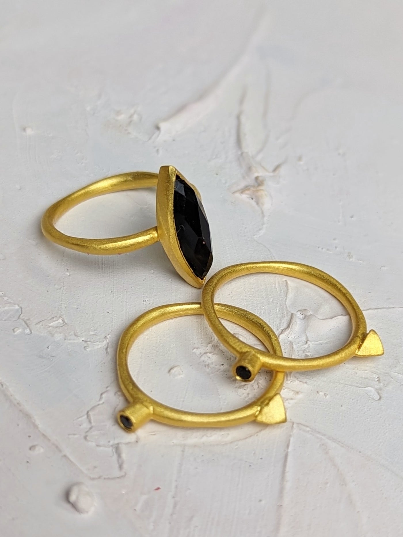 Onyx Spike Stacking Ring - FINAL SALE