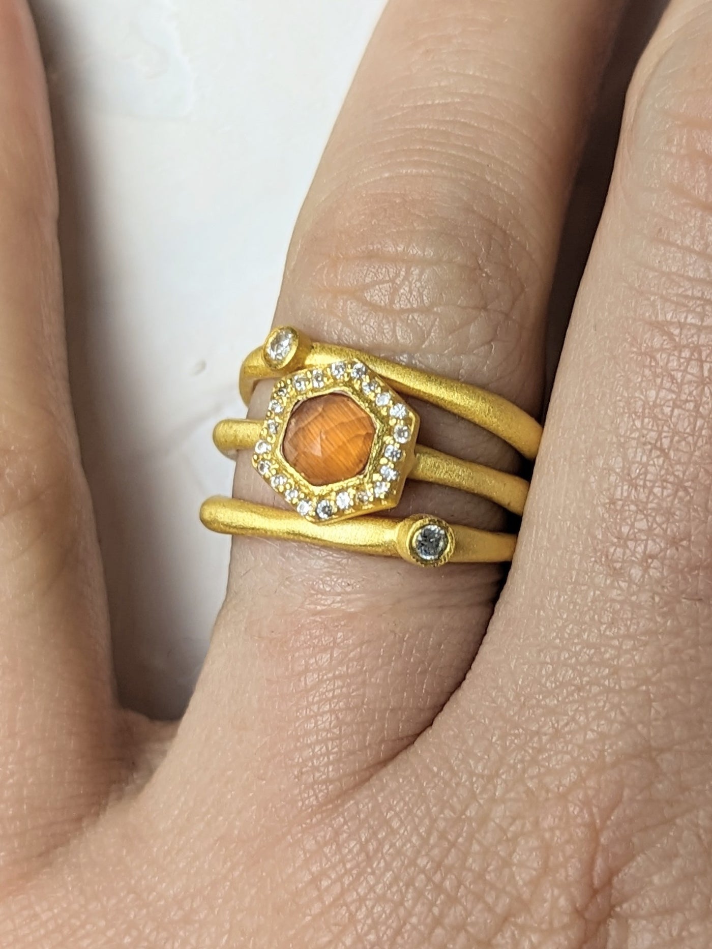 Zircon Point Stacking Ring - FINAL SALE