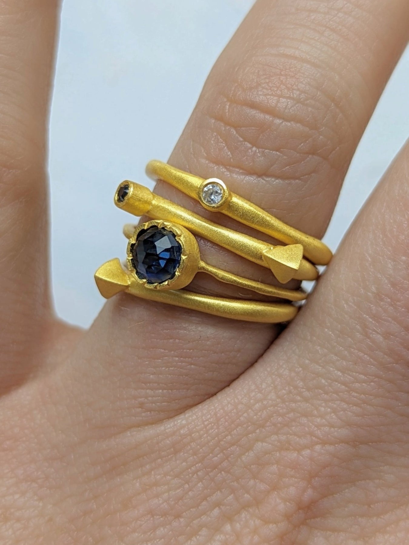 Ash & Rose Droplet Stacking Ring, Staple accessory for everyday wear ...