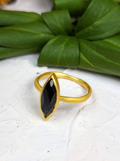 Onyx Marquis Stacking Ring