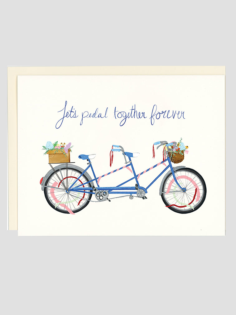 Let's Pedal Together Forever Card